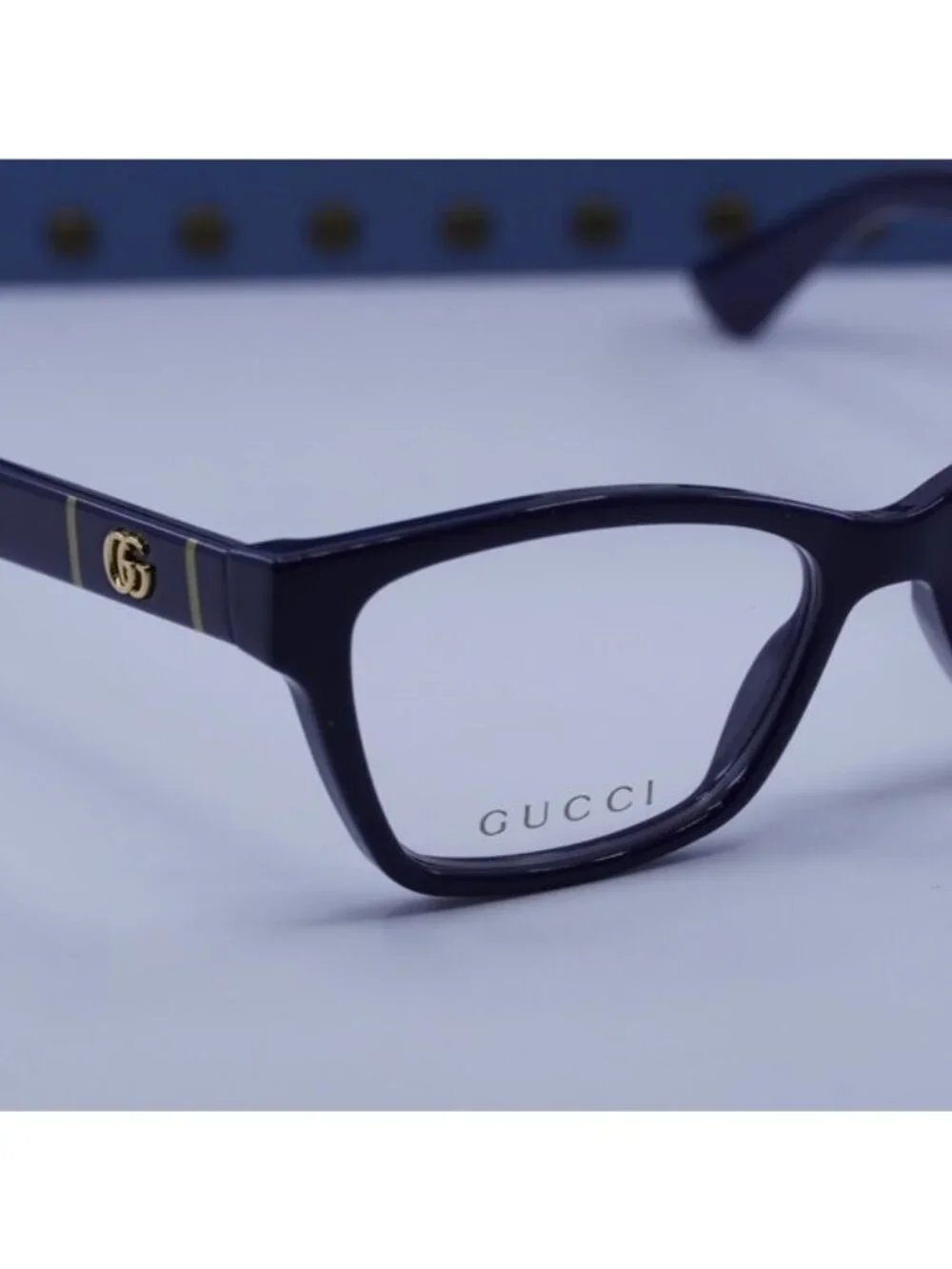 Gucci GG0634O 009 Cat Eye Eyeglasses 50mm – Blue
